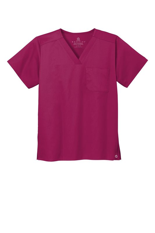 -       Wink® Unisex WorkFlex Chest Pocket V-Neck Top Embroidered