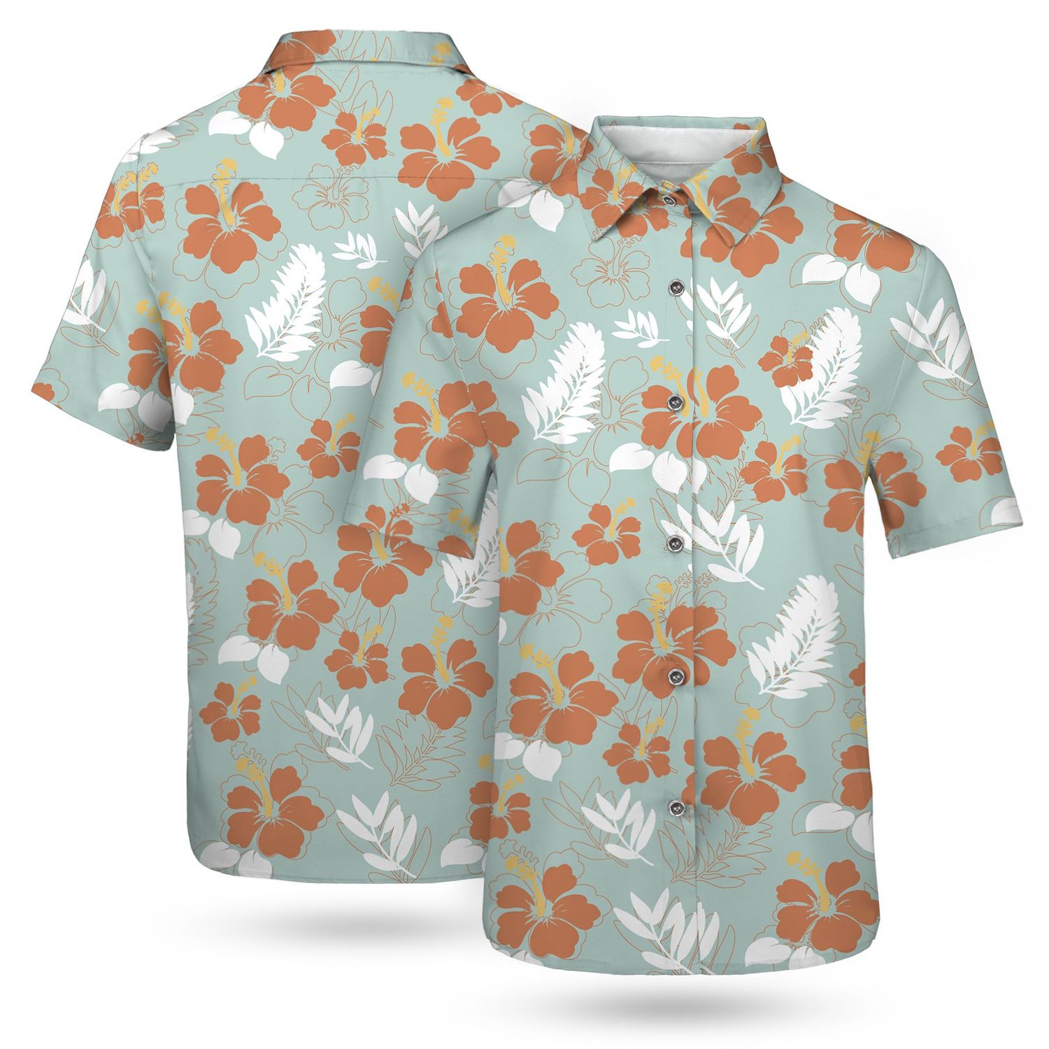 : Men's Custom Dye Sublimation Sun-Guard Performance Hawaiian Shirt : Men's Custom Dye Sublimation Sun-Guard Performance Hawaiian Shirt
