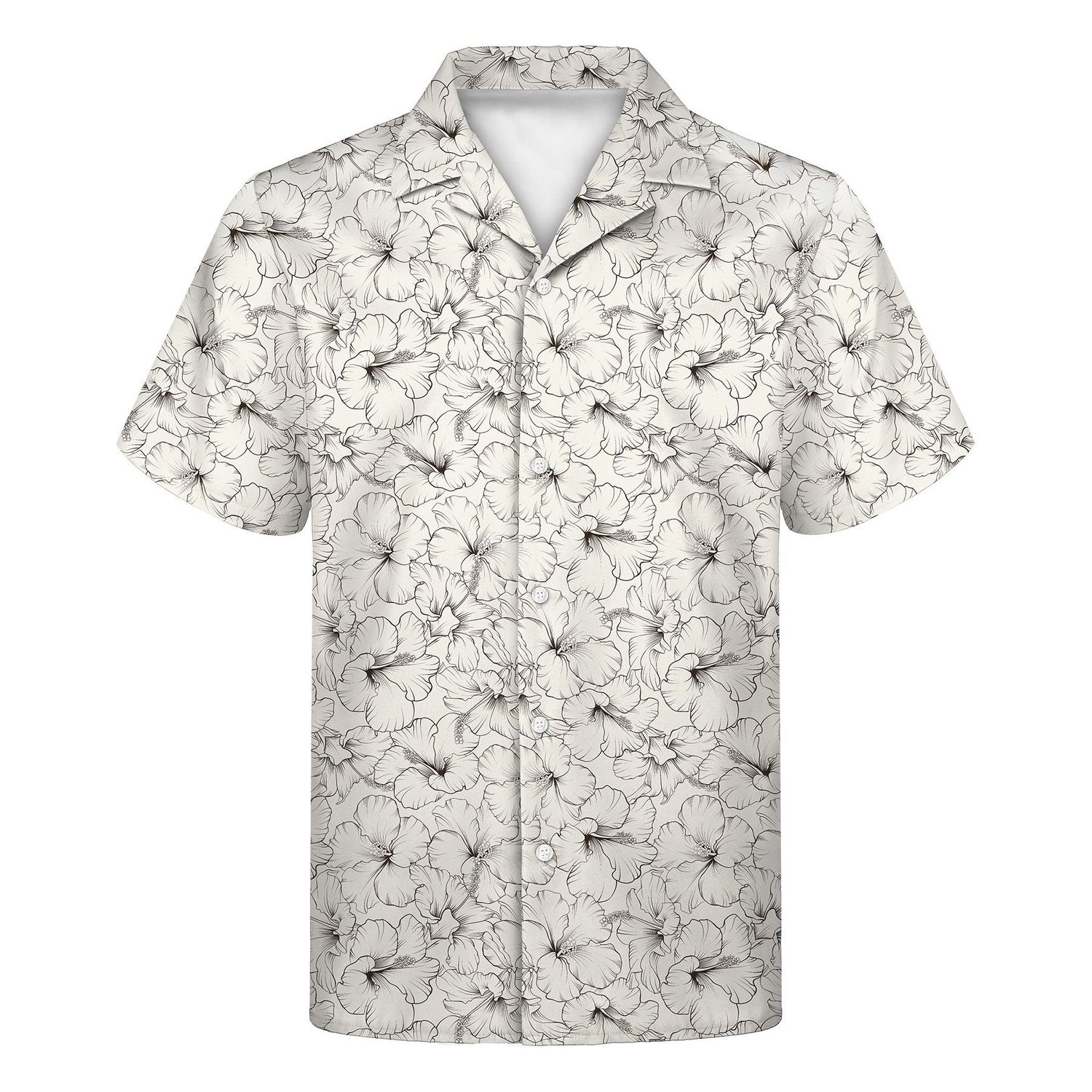 :   Men's Custom Dye Sublimation Sun-Guard Performance Hawaiian Cuban Collar Camp Shirt
