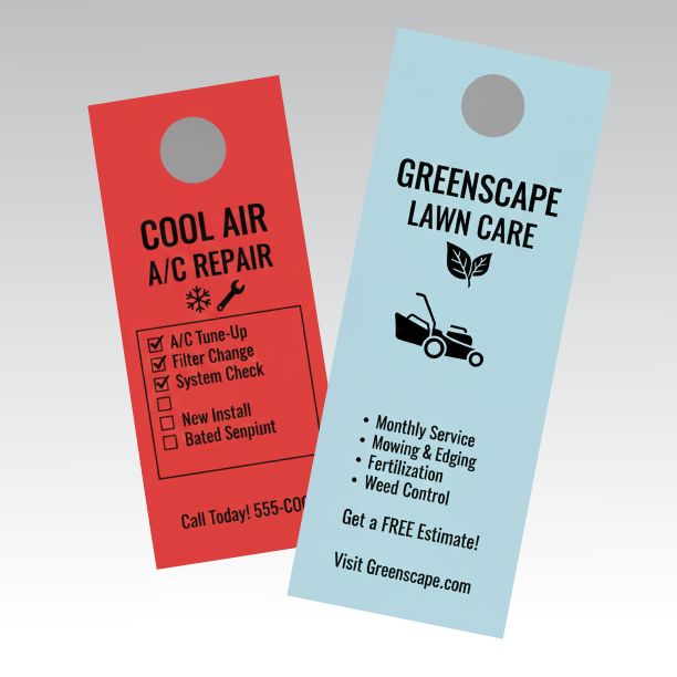 :   Door Hangers Black Ink