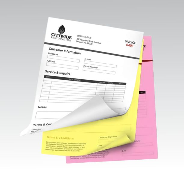 Carbonless Forms Black Ink