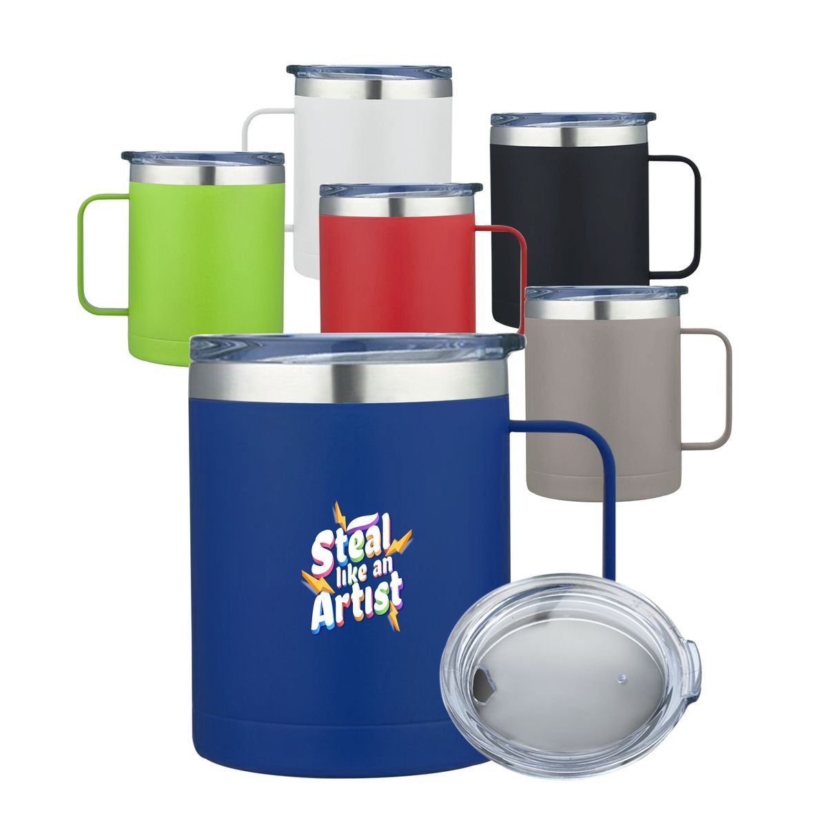 : 14oz. Stainless Steel Vacuum Camping Mug w/Handle : 14oz. Stainless Steel Vacuum Camping Mug w/Handle