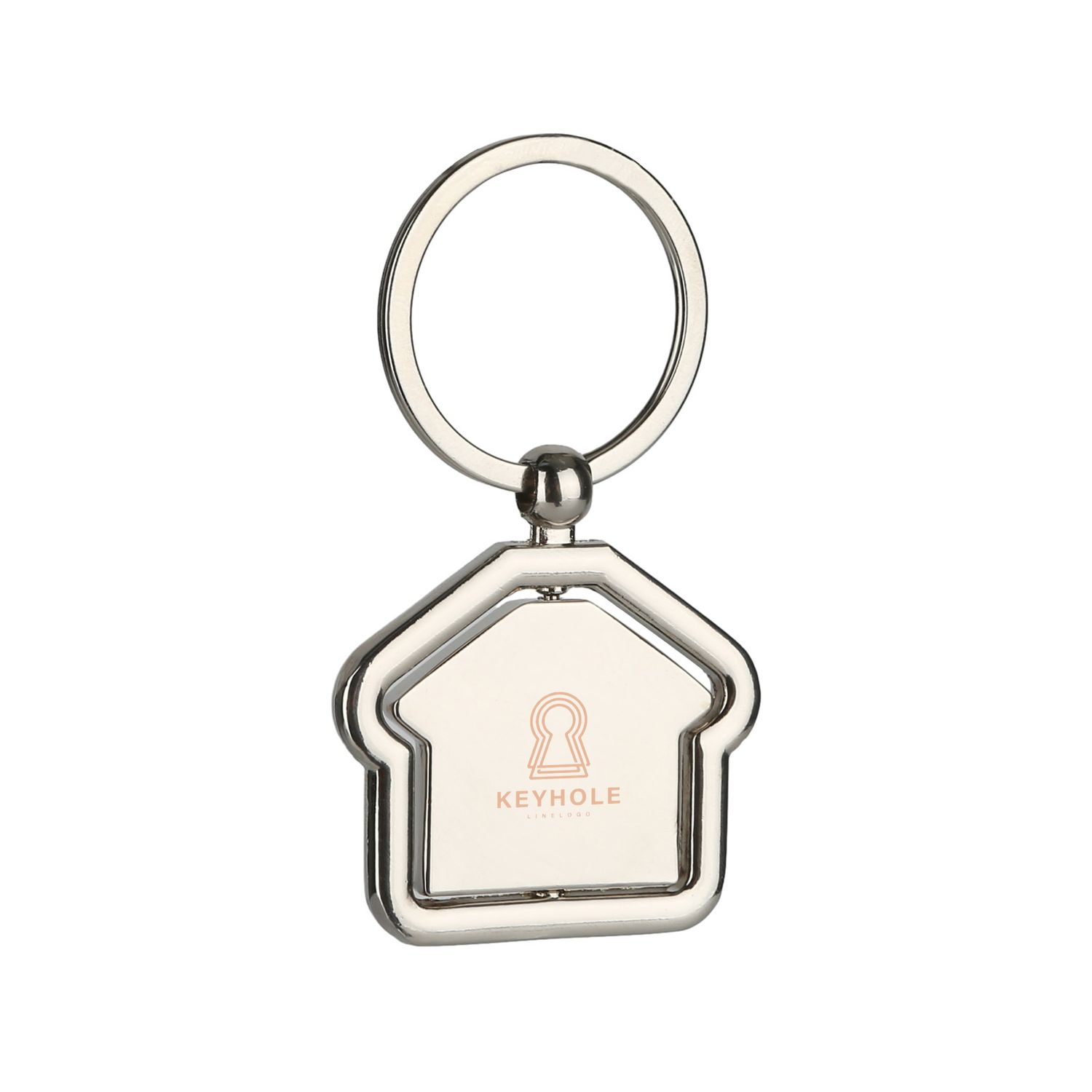 House Shaped Metal Keychain House Shaped Metal Keychain