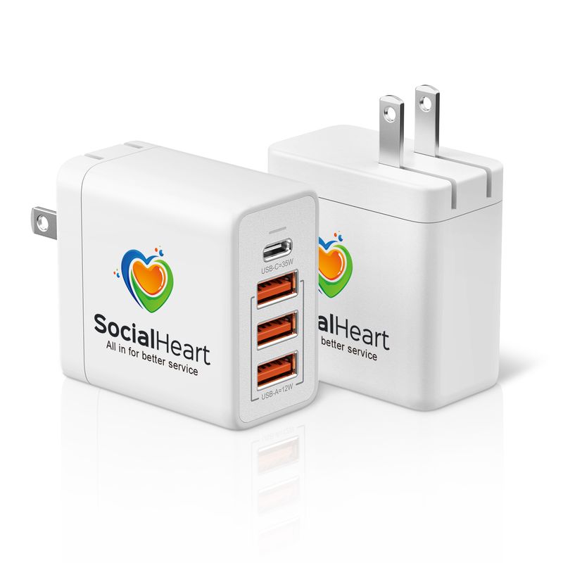 :        Cirtek® 4 Port 35W Fast Charging Wall Charger W/ Foldable Plug