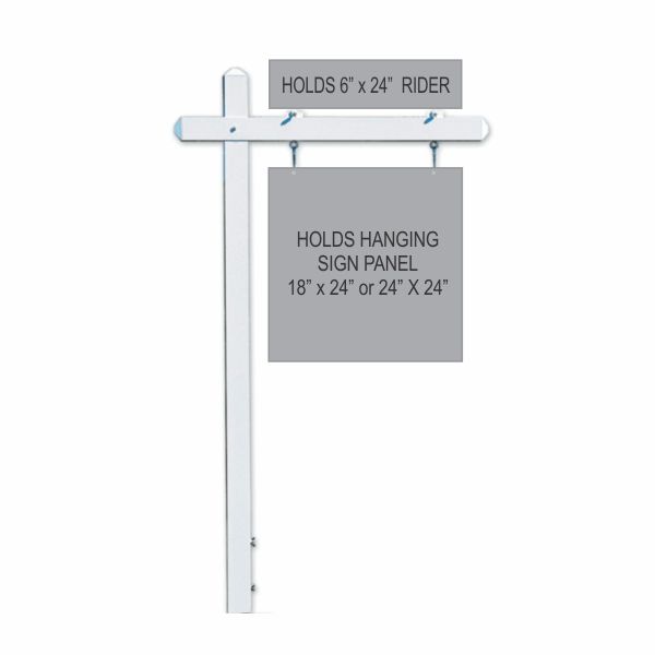 : Side Arm Aluminum Sign Post