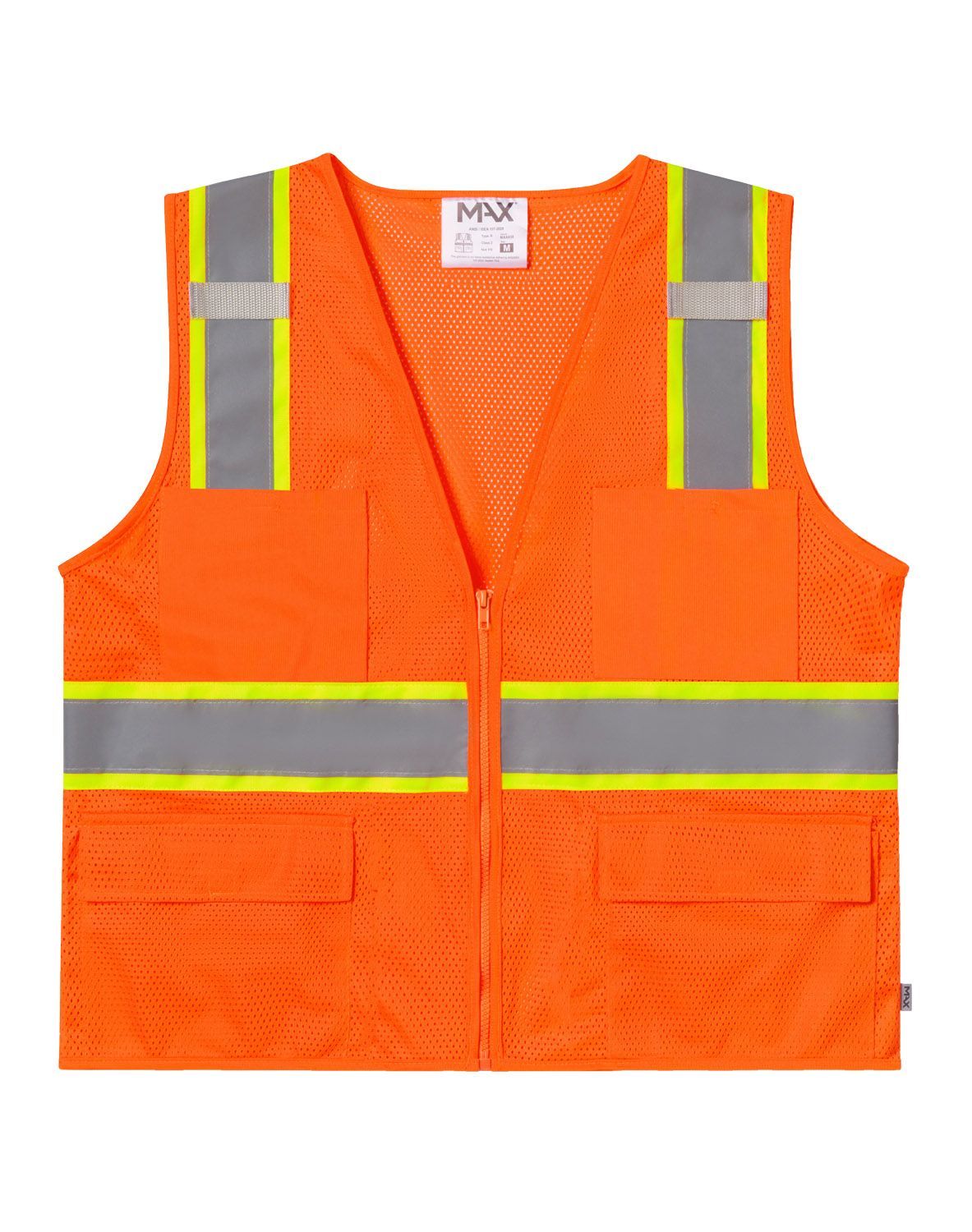 : Max Class 2 Deluxe 6 Pocket Vest, Safety Orange : Max Class 2 Deluxe 6 Pocket Vest, Safety Orange