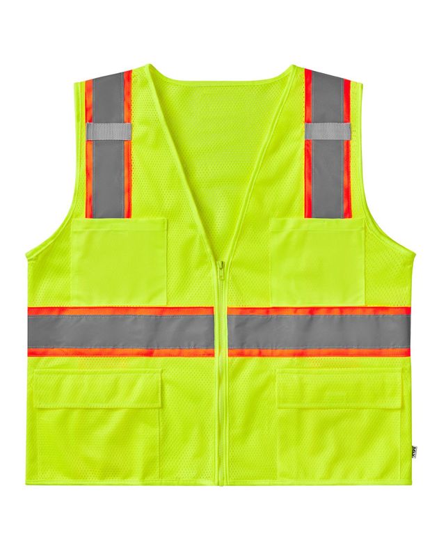 :         Max Class 2 Deluxe 6 Pocket Vest, Safety Green