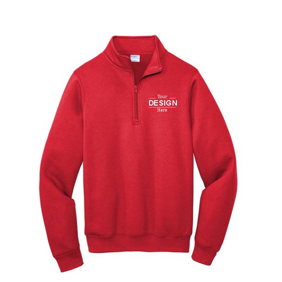 : Port & Co™ Core Fleece 1/4-Zip Pullover Sweatshirt : Port & Co™ Core Fleece 1/4-Zip Pullover Sweatshirt