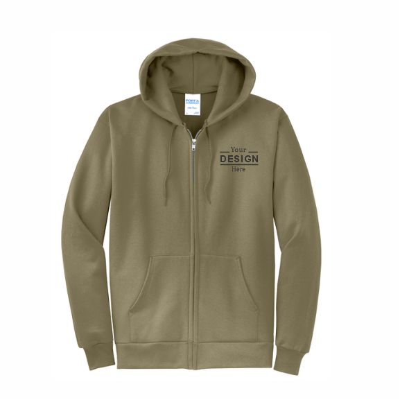 : Port & Co™ Core Fleece Full-Zip Hooded Sweatshirt : Port & Co™ Core Fleece Full-Zip Hooded Sweatshirt