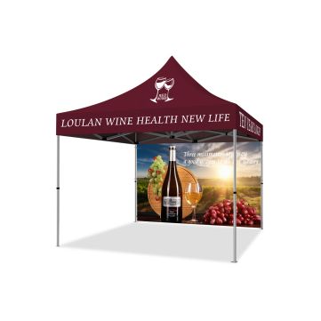 : 10' x 10' Custom Printed Pop Up Tent w/Back Full Wall : 10' x 10' Custom Printed Pop Up Tent w/Back Full Wall