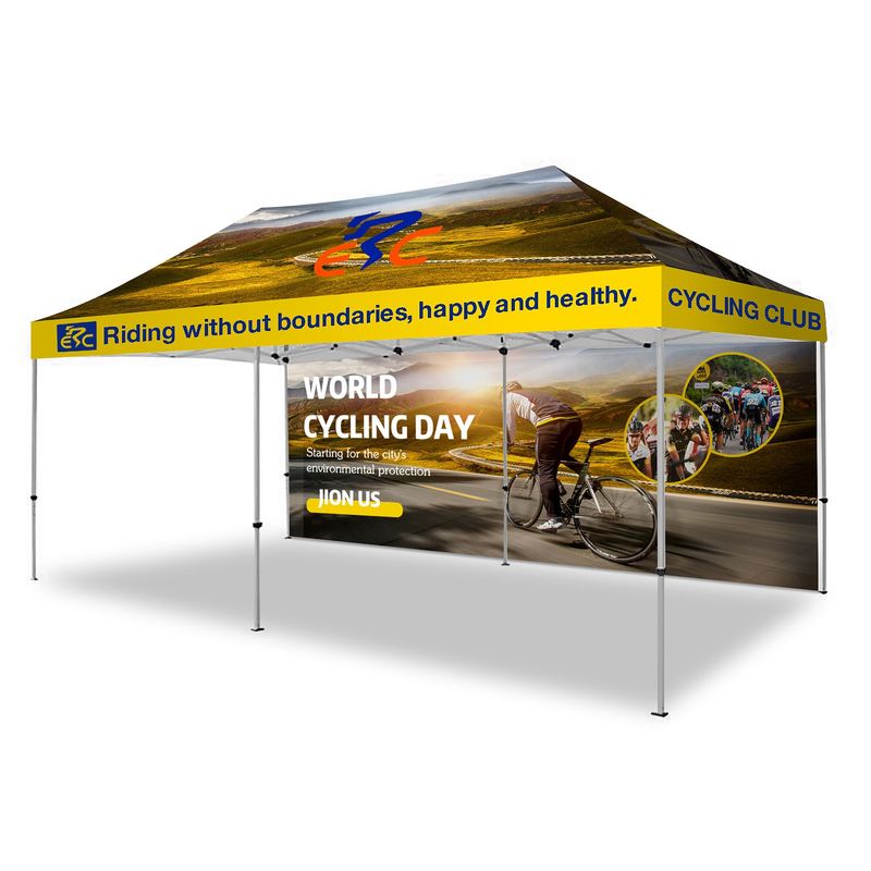 :     10' x 20' Custom Printed Pop Up Tent w/Back Full Wall