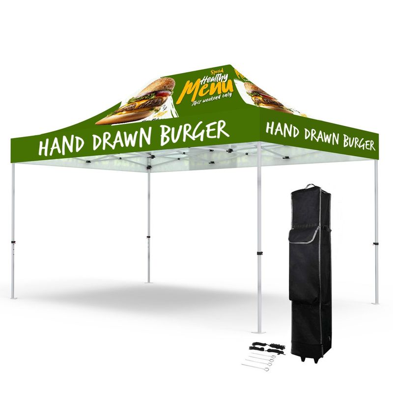 :         10' x 15' Custom Printed Pop Up Tent