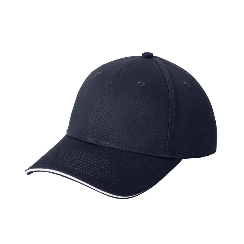 Port Authority® Cotton Twill Sandwich Bill Cap Embroidered