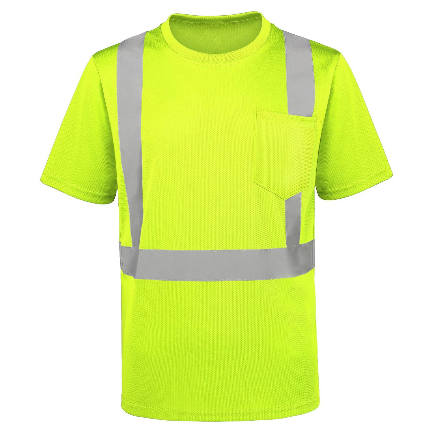 : Class 2 Short Sleeve Hi Vis Reflective Safety T-Shirt W/ Pocket : Class 2 Short Sleeve Hi Vis Reflective Safety T-Shirt W/ Pocket