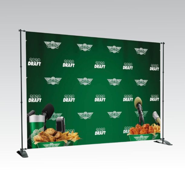 :   10' x 8' Adjustable Backdrop Fabric Banner Kit