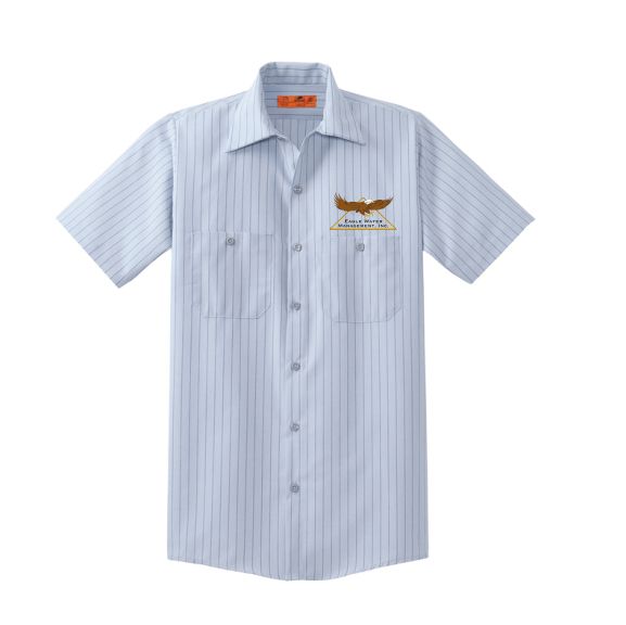:       Red Kap® Short Sleeve Striped Industrial Work Shirt