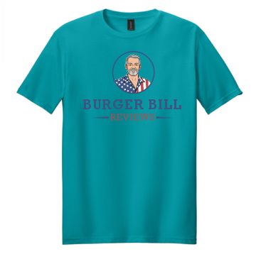 Burger Bill Reviews | Softstyle® 100% Ring Spun T-Shirt | Tropical Blue Burger Bill Reviews | Softstyle® 100% Ring Spun T-Shirt | Tropical Blue