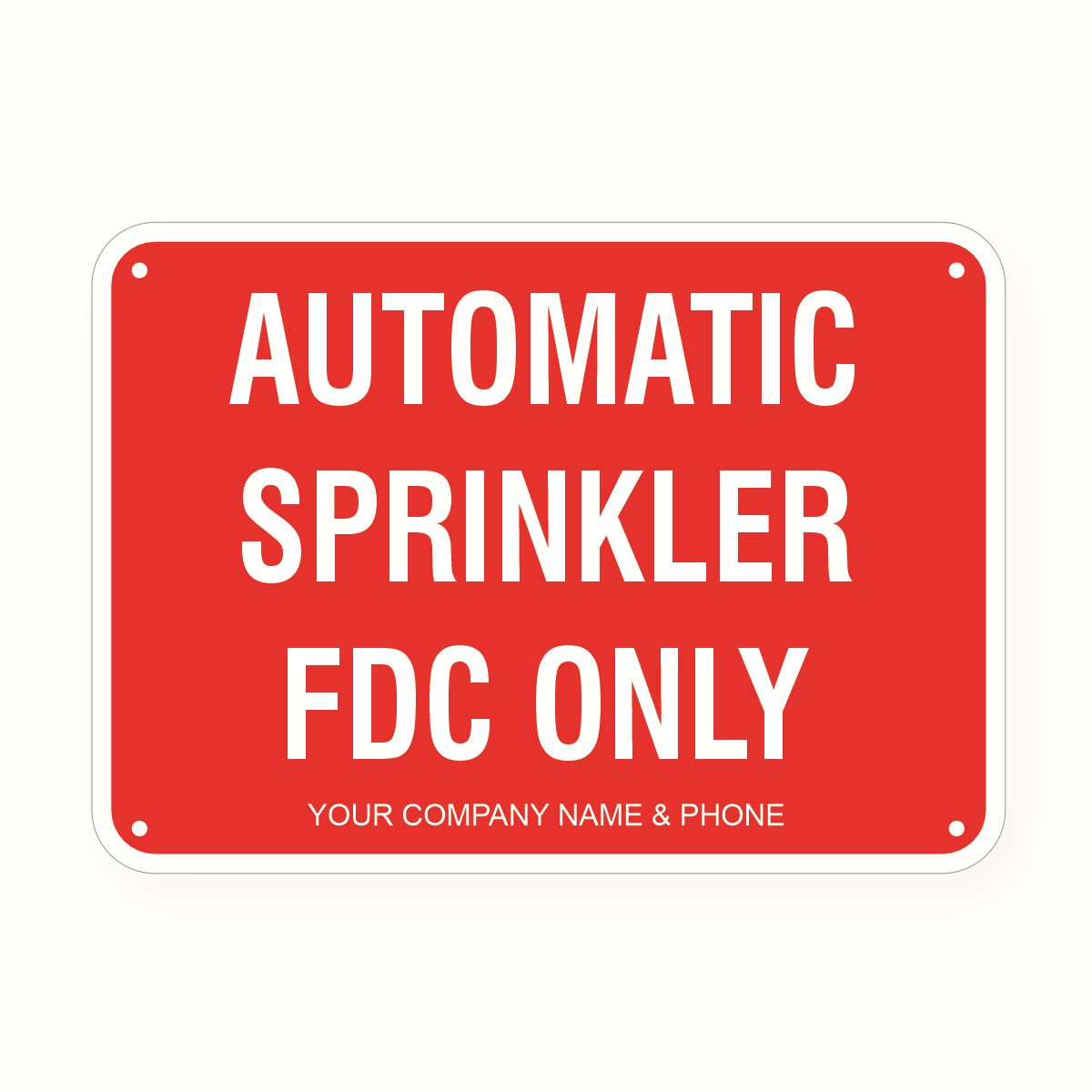 Automatic Sprinkler FDC Only Automatic Sprinkler FDC Only