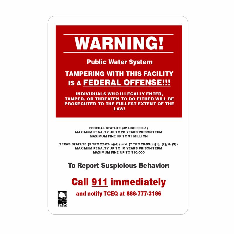 :     Warning Federal Offense Sign