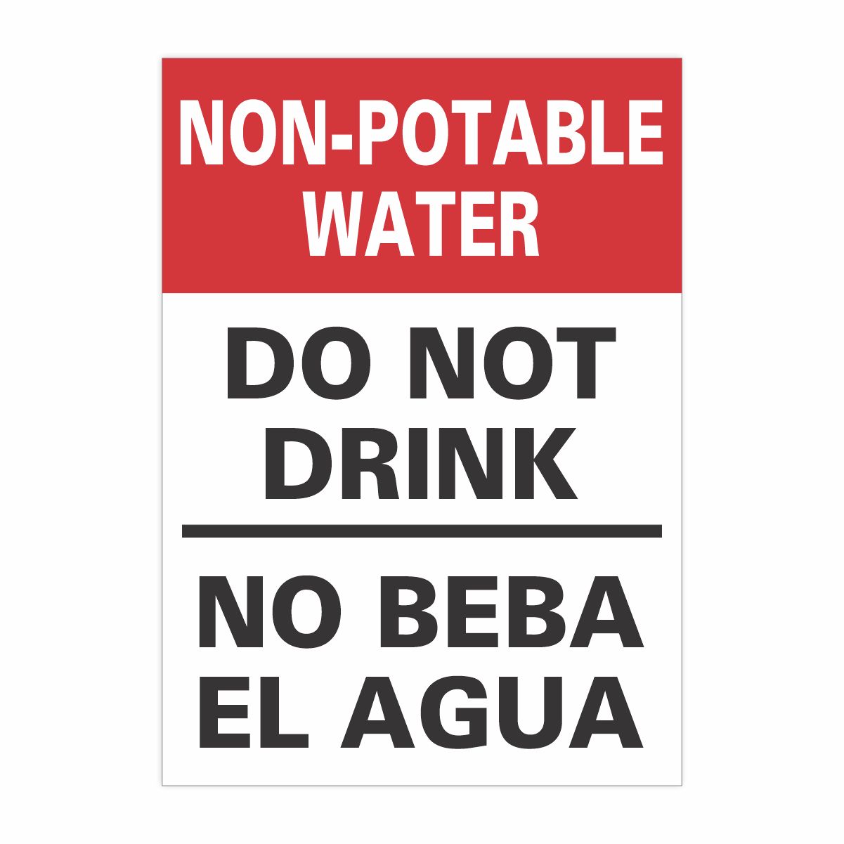 : Non-Potable Water Sign : Non-Potable Water Sign