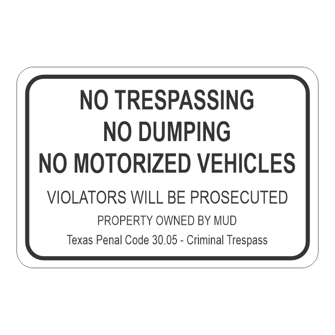 :          No Trespassing Signs Utility District