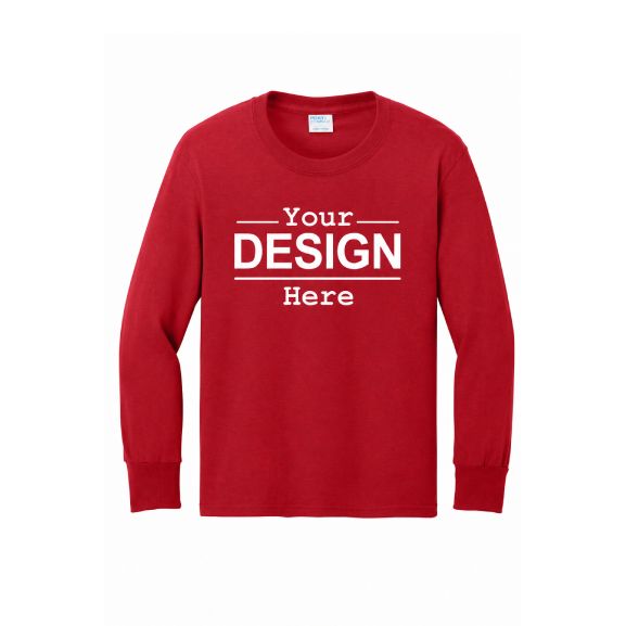 Port & Co™ Youth Long Sleeve Core Cotton Tee