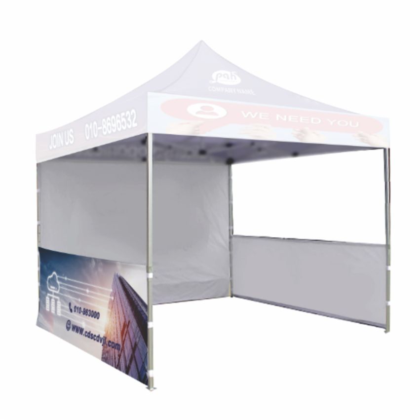 : Custom Tent Half Side Walls  Only (Standard 10ft Depth)