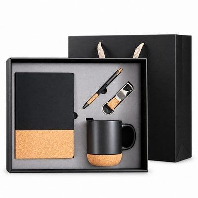 Executive Notebook Mug And Keychain Gift Set Executive Notebook Mug And Keychain Gift Set, Color Options: Black