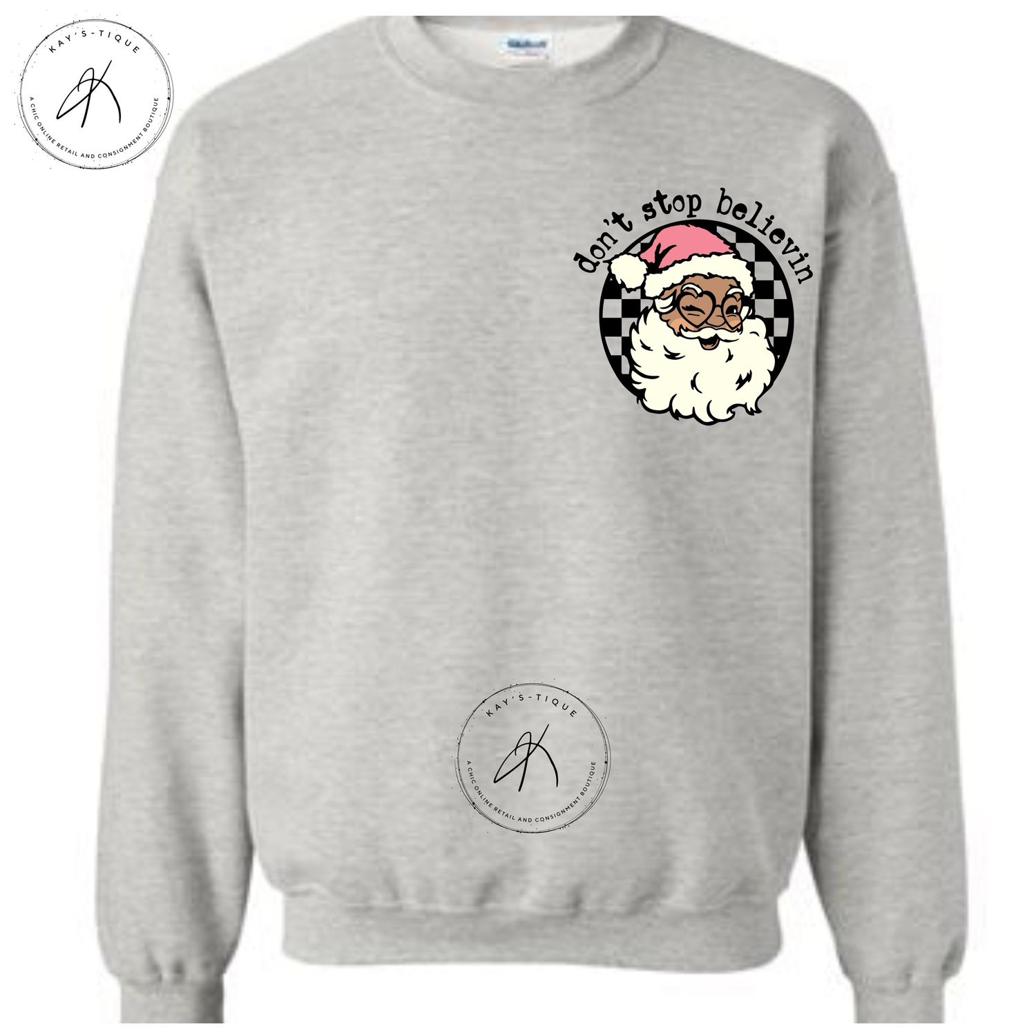 Don’t Stop Believin’ Santa Sweatshirt