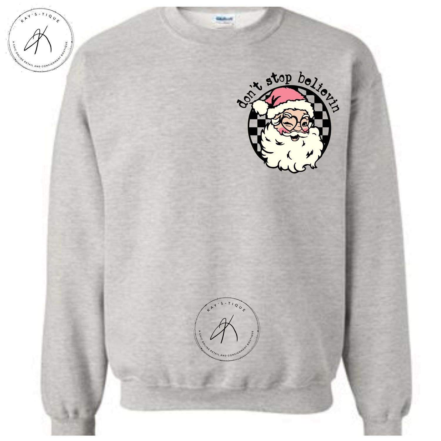 Don’t Stop Believin’ Santa Sweatshirt