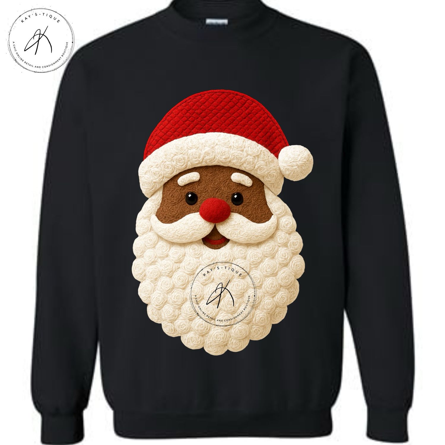 Plush Texture Santa Sweatshirt