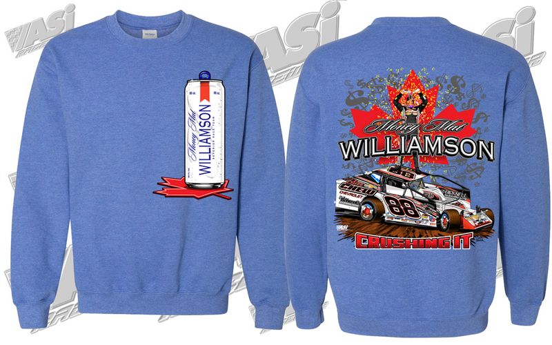Mat Williamson Crush Blue Heather Crew Neck Sweatshirt