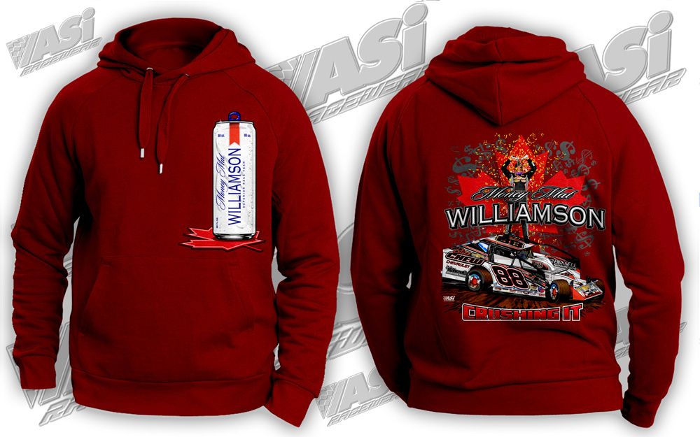 Mat Williamson Crush Deep Red Hoodie