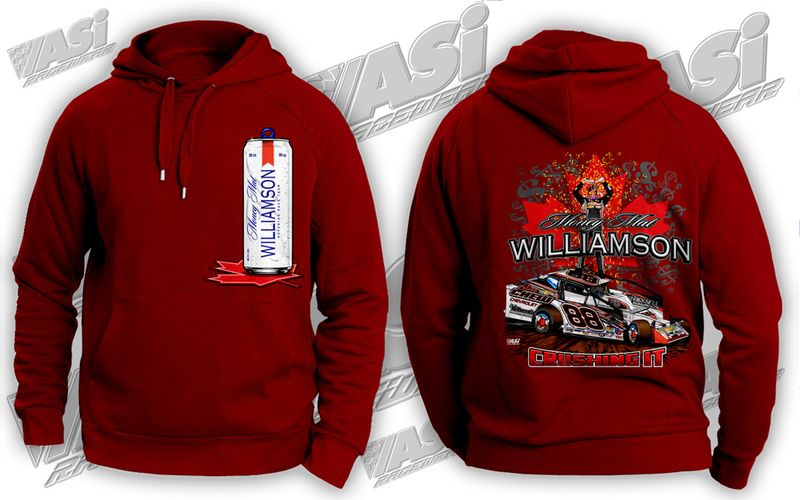 Mat Williamson Crush Deep Red Hoodie