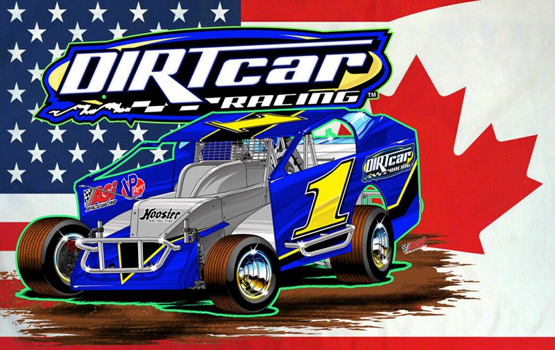 Dirt Car Full Size Flag 3 x 5
