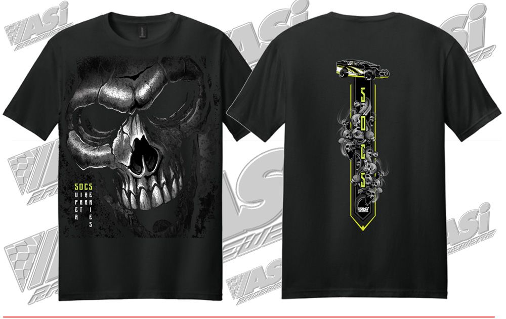 Super Dirt Car - Skull Tee - Black