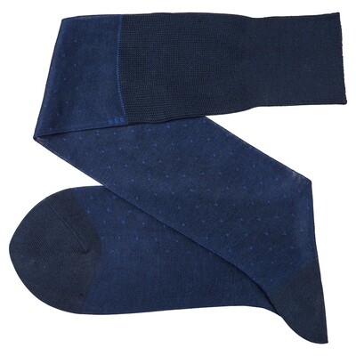 Chaussettes à Pois Bleu Marin/Bleu