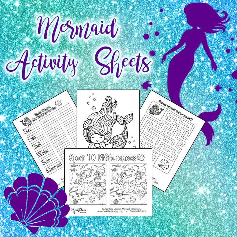 Free Mermaid Themed Activity Sheets!