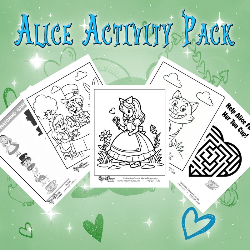 Free Wonderland Themed Activity Sheets!