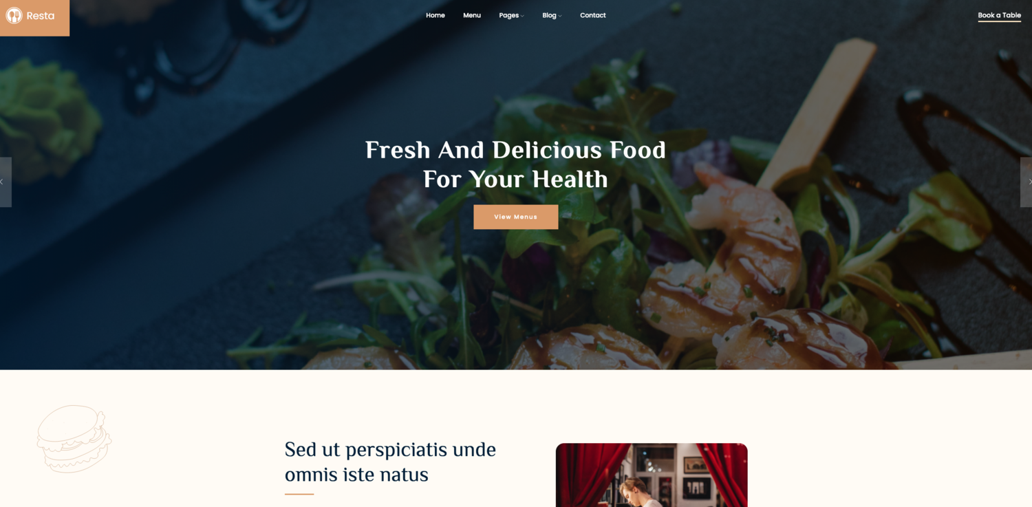 Restaurant  Website Template