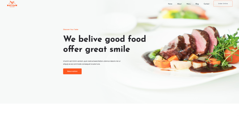 Allfood Restaurant Website Template