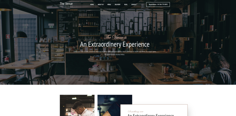 The Venue Restaurant Website Template