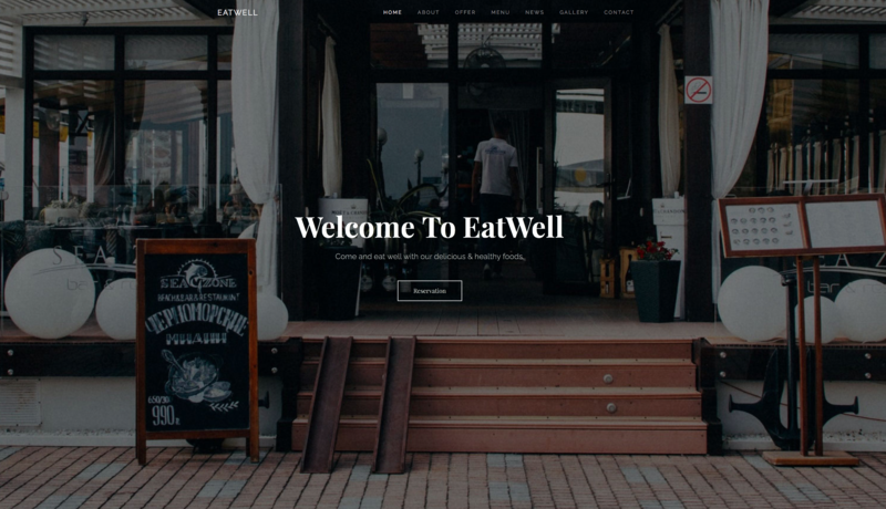 EatWell Restaurant Website Template