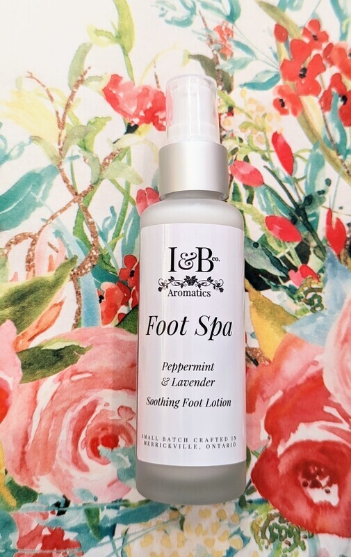 Foot Spa - lotion apaisante pour les pieds à la menthe poivrée et à la lavande