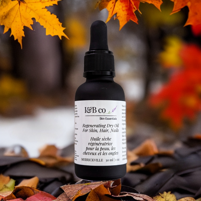 Huile sèche régénératrice pour la peau, les cheveux, les ongles