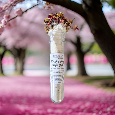 Bain au lait floral et au miel