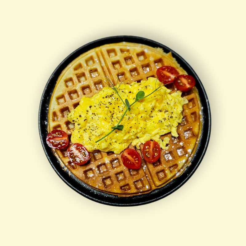 Egg Omelette Waffles