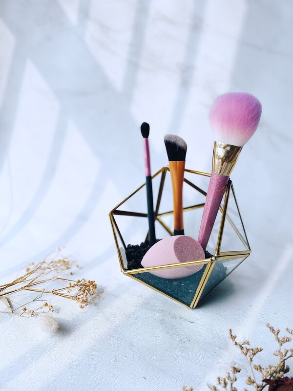 CORAL | Brass Tray Storage Hiasan Dekorasi Ruangan •Kotak Kaca•