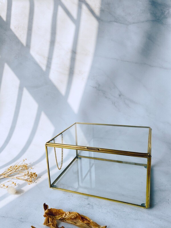 SAVANNAH | Brass Tray Storage Hiasan Dekorasi Ruangan •Kotak Kaca•