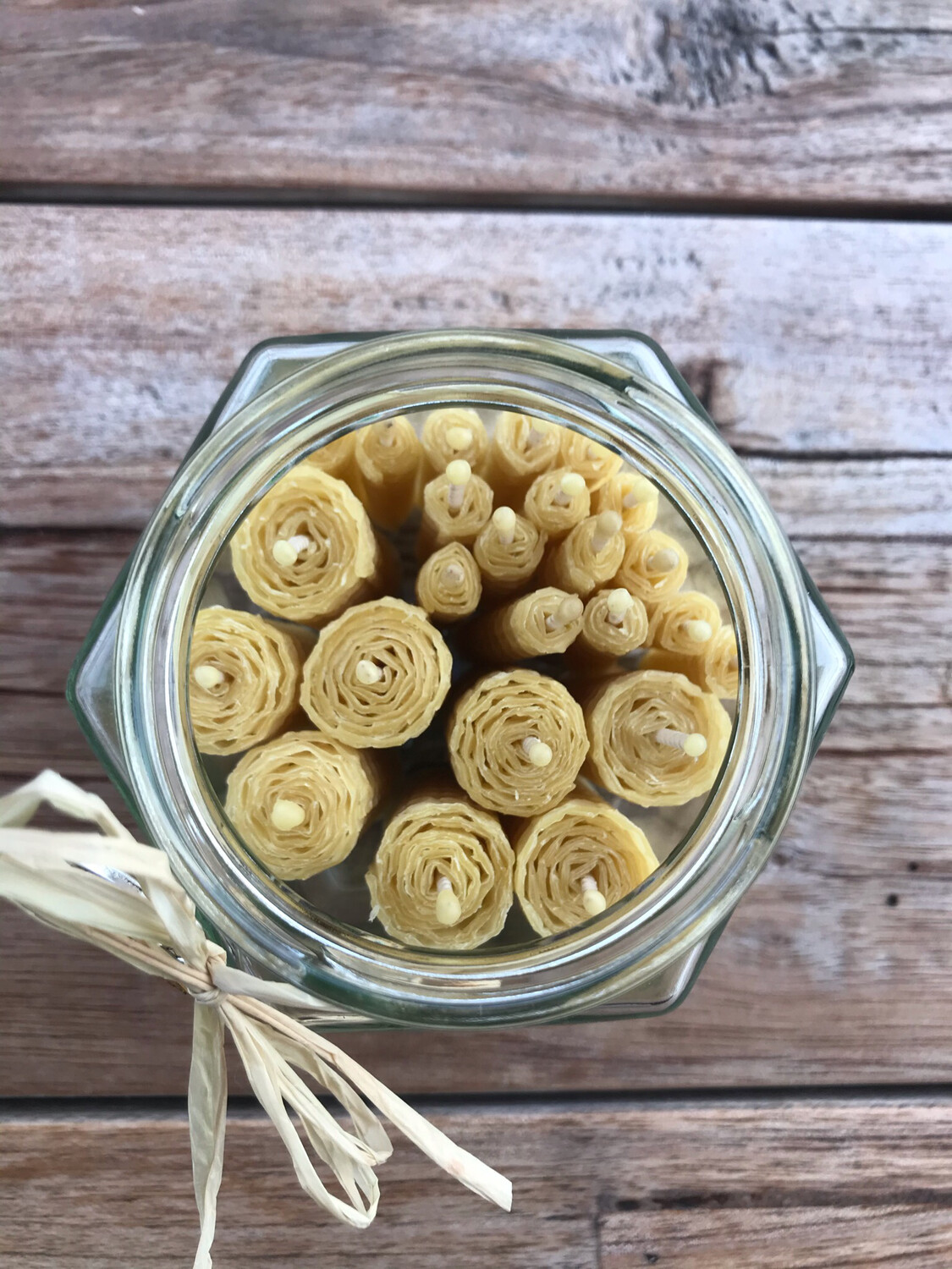 Beeswax Candles in the Jar